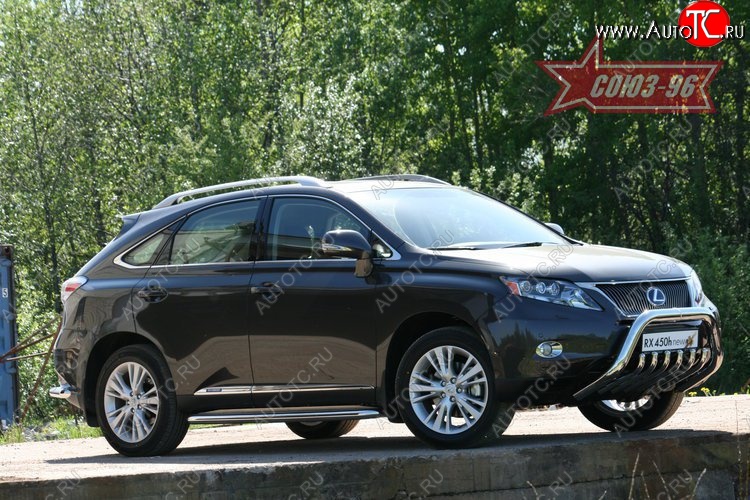 29 339 р. Защита переднего бампера Souz-96 (d76) Lexus RX450H AL10 дорестайлинг (2009-2012)  с доставкой в г. Керчь