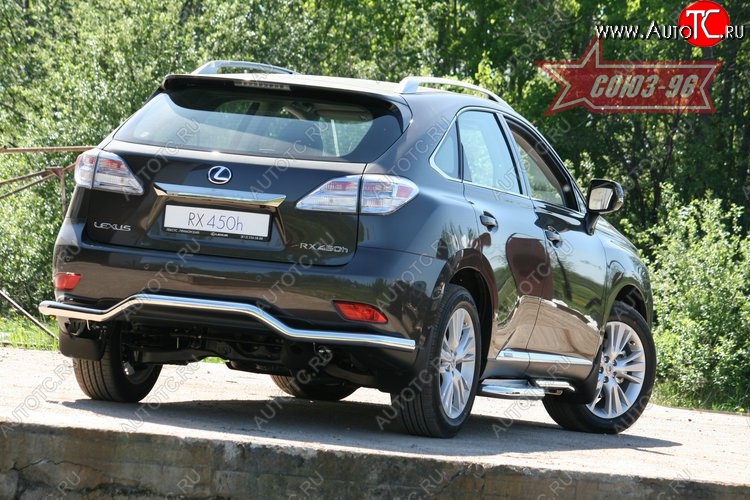 13 049 р. Защита заднего бампера Souz-96 (d60) Lexus RX450H AL10 дорестайлинг (2009-2012)  с доставкой в г. Керчь