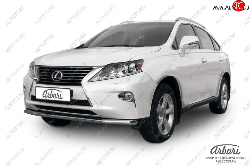 23 939 р. Защита переднего бампера Arbori (нержавейка, 1 труба d57 mm) Lexus RX350 AL10 рестайлинг (2012-2015)  с доставкой в г. Керчь