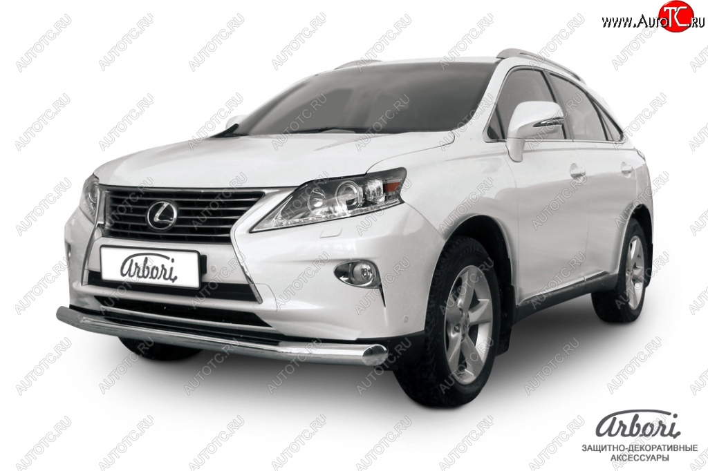 20 879 р. Защита переднего бампера Arbori (нержавейка, 1 труба d76 mm). Lexus RX350 AL10 рестайлинг (2012-2015)  с доставкой в г. Керчь