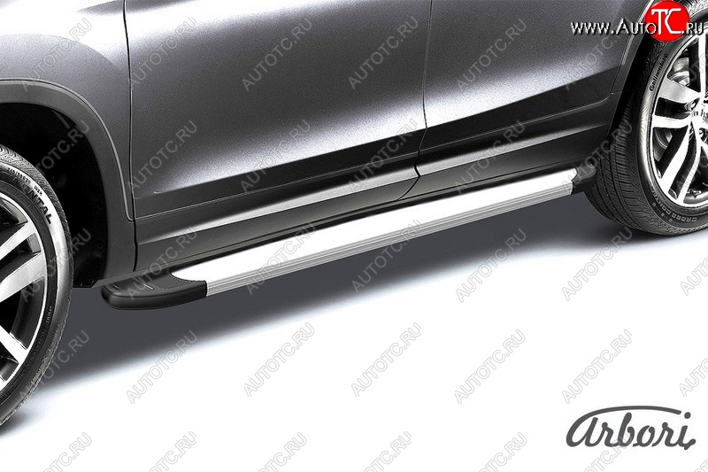 10 619 р. Порожки для ног Arbori Optima Silver Lifan X60 2-ой рестайлинг (2016-2025)  с доставкой в г. Керчь