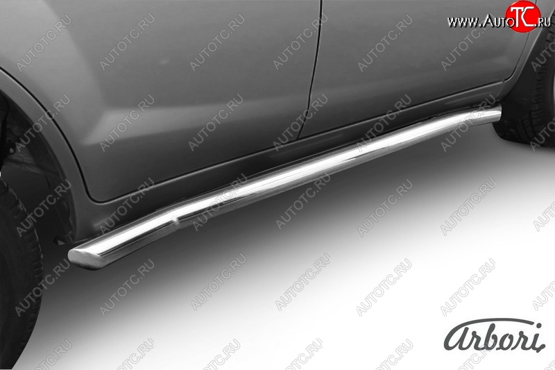 13 319 р. Защита штатных порогов Arbori (нержавейка, d60 mm). Lifan X60 дорестайлинг (2011-2015)  с доставкой в г. Керчь