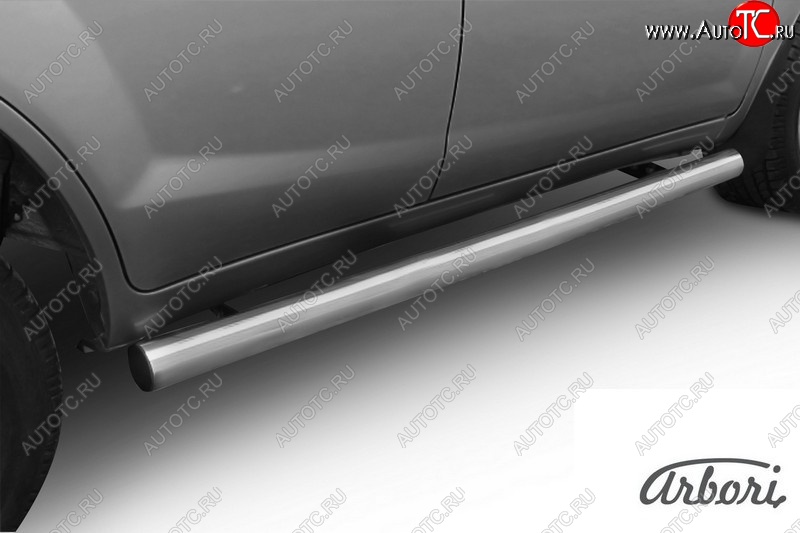10 889 р. Защита штатных порогов Arbori (нержавейка, d76 mm). Lifan X60 дорестайлинг (2011-2015)  с доставкой в г. Керчь