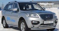 20 999 р. Двойная защита переднего бампера из труб диаметром 76 и 63 мм SLITKOFF Lifan X60 дорестайлинг (2011-2015)  с доставкой в г. Керчь. Увеличить фотографию 4