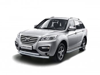 6 749 р. Защита переднего бампера двойная из труб d63/51 мм Petroil Tuning Lifan X60 1-ый рестайлинг (2015-2016) (Цвет: Черный (Шагрень))  с доставкой в г. Керчь. Увеличить фотографию 3