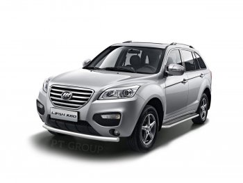 11 909 р. Защита переднего бампера (нержавейка Ø63 мм) Petroil Tuning  Lifan X60 (2011-2016) дорестайлинг, 1-ый рестайлинг  с доставкой в г. Керчь. Увеличить фотографию 2