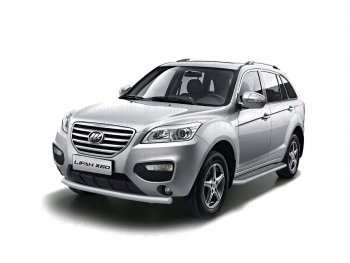 6 079 р. Защита переднего бампера (сталь с покрытием, Ø63 мм) Petroil Tuning  Lifan X60 (2011-2016) дорестайлинг, 1-ый рестайлинг (Цвет: Черный (Шагрень))  с доставкой в г. Керчь. Увеличить фотографию 2