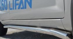 70 999 р. Защита порогов из круглой трубы диаметром 63 мм Russtal Lifan X60 дорестайлинг (2011-2015) (Защита порогов с со скосами на торцах (вариант 1))  с доставкой в г. Керчь. Увеличить фотографию 12
