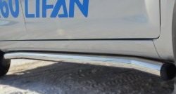 70 999 р. Защита порогов из круглой трубы диаметром 63 мм Russtal Lifan X60 дорестайлинг (2011-2015) (Защита порогов с со скосами на торцах (вариант 1))  с доставкой в г. Керчь. Увеличить фотографию 8