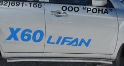 70 999 р. Защита порогов из круглой трубы диаметром 63 мм Russtal Lifan X60 дорестайлинг (2011-2015) (Защита порогов с со скосами на торцах (вариант 1))  с доставкой в г. Керчь. Увеличить фотографию 10