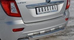 16 999 р. Защита заднего бампера (2 трубы Ø63 мм, нержавейка) SLITKOFF  Lifan X60 (2011-2015) дорестайлинг  с доставкой в г. Керчь. Увеличить фотографию 2