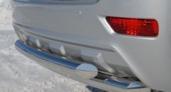 16 999 р. Защита заднего бампера (2 трубы Ø63 мм, нержавейка) SLITKOFF  Lifan X60 (2011-2015) дорестайлинг  с доставкой в г. Керчь. Увеличить фотографию 3