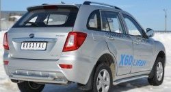 16 999 р. Защита заднего бампера (2 трубы Ø63 мм, нержавейка) SLITKOFF  Lifan X60 (2011-2015) дорестайлинг  с доставкой в г. Керчь. Увеличить фотографию 4