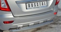 18 549 р. Защита заднего бампера (Ø76 и 42 мм, нержавейка) SLITKOFF  Lifan X60 (2011-2015) дорестайлинг  с доставкой в г. Керчь. Увеличить фотографию 2