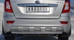 Одинарная защита заднего бампера из трубы диаметром 63 мм SLITKOFF Lifan X60 (2011-2016) дорестайлинг, 1-ый рестайлинг