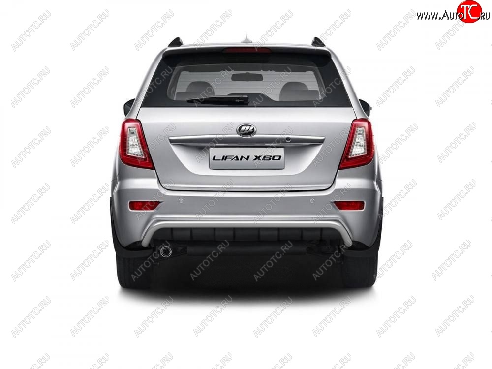 5 999 р. Защита заднего бампера Petroil Tuning (d51)  Lifan X60 (2011-2015) дорестайлинг (Нержавеющая полированная сталь)  с доставкой в г. Керчь