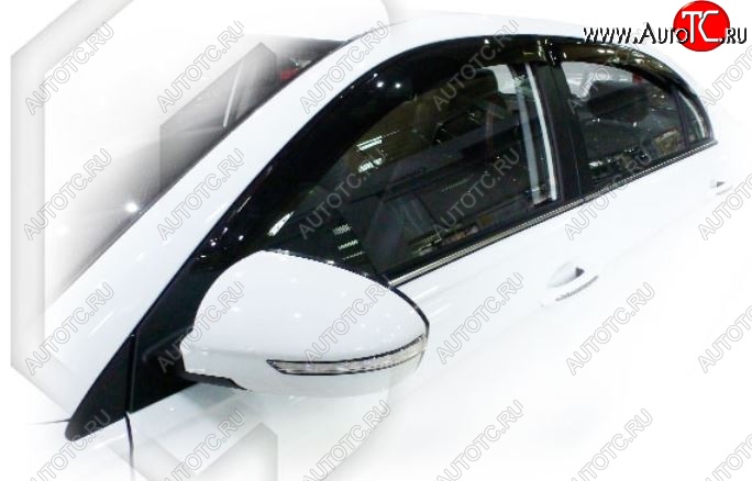 1 999 р. Дефлектора окон CA-Plastic Lifan Solano  дорестайлинг (2016-2025) (Classic полупрозрачный, Без хром.молдинга)  с доставкой в г. Керчь