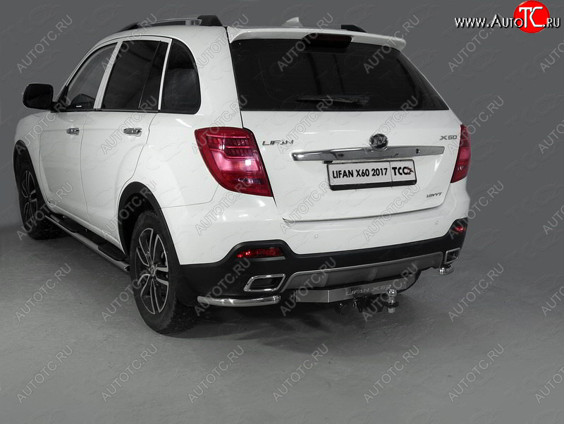 17 449 р. Фаркоп (тягово-сцепное устройство) TCC (с надписью) Lifan X60 2-ой рестайлинг (2016-2025) (Оцинкованный, шар E)  с доставкой в г. Керчь