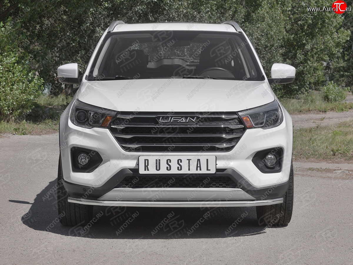 14 999 р. Защита переднего бампера (Ø42 мм, нержавейка) SLITKOFF  Lifan X70 (2018-2025)  с доставкой в г. Керчь