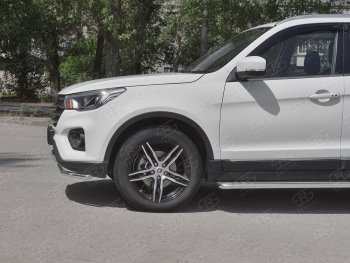 14 999 р. Защита переднего бампера (Ø42 мм, нержавейка) SLITKOFF  Lifan X70 (2018-2025)  с доставкой в г. Керчь. Увеличить фотографию 3