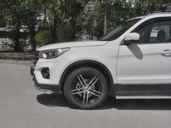 17 699 р. Защита переднего бампера (Ø 63 мм, ) SLITKOFF  Lifan X70 (2018-2025)  с доставкой в г. Керчь. Увеличить фотографию 3