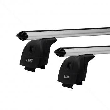 Багажник на крышу с низкими рейлингами сборе LUX Lifan X70 (2018-2025) (дуги аэро-классик 120 см, без замка, серебро)