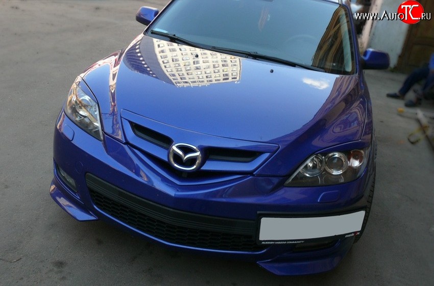 2 899 р. Накладки на передний бампер Sport  Mazda 3/Axela  BK (2003-2006) дорестайлинг, хэтчбэк (Неокрашенная)  с доставкой в г. Керчь