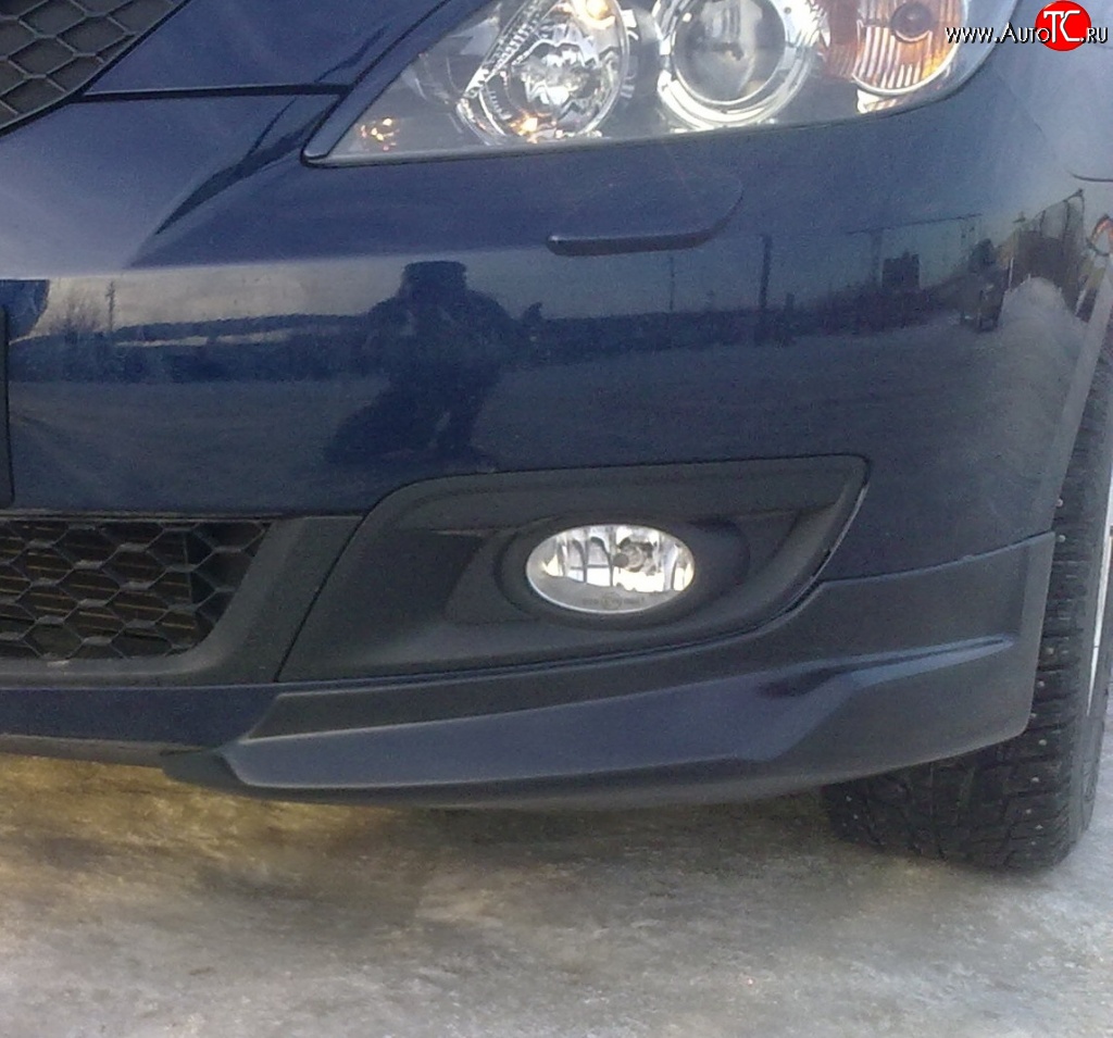 3 639 р. Накладки на передний бампер Turing  Mazda 3/Axela  BK (2003-2006) дорестайлинг, хэтчбэк (Неокрашенные)  с доставкой в г. Керчь