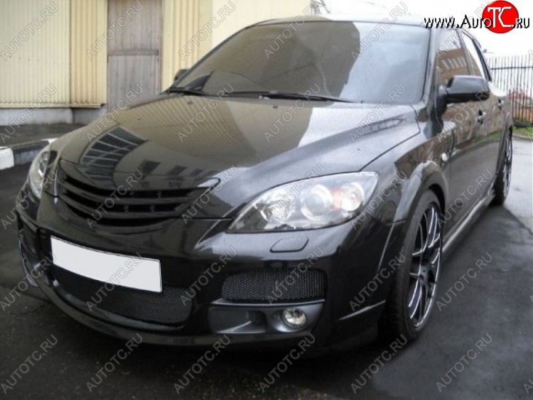 7 899 р. Передний бампер ASC MAGNUM Mazda 3/Axela BK дорестайлинг, хэтчбэк (2003-2006) (без сетки, без противотуманных фар, Неокрашенный)  с доставкой в г. Керчь