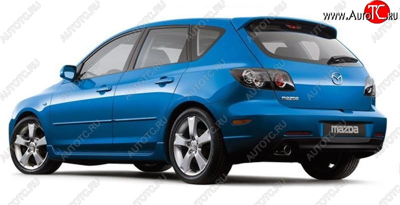 4 149 р. Пороги накладки SPORTEST Mazda 3/Axela BK дорестайлинг, хэтчбэк (2003-2006) (Неокрашенные)  с доставкой в г. Керчь
