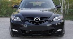 749 р. Реснички на фары RA Mazda 3/Axela BK дорестайлинг, хэтчбэк (2003-2006) (Неокрашенные)  с доставкой в г. Керчь. Увеличить фотографию 2
