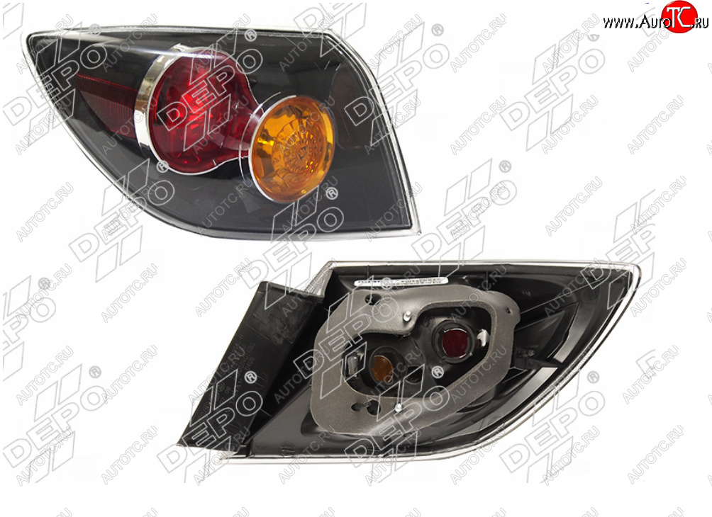 5 899 р. Левый фонарь задний DEPO Mazda 3/Axela BK дорестайлинг, хэтчбэк (2003-2006)  с доставкой в г. Керчь