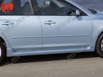 Пороги накладки MV-Tuning Mazda 3/Axela  BK (2003-2009) дорестайлинг седан, дорестайлинг, хэтчбэк, рестайлинг седан, рестайлинг, хэтчбэк