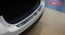 Накладка на задний бампер Souz-96 (штампованная) Mazda 3/Axela  BM (2013-2016) дорестайлинг, хэтчбэк