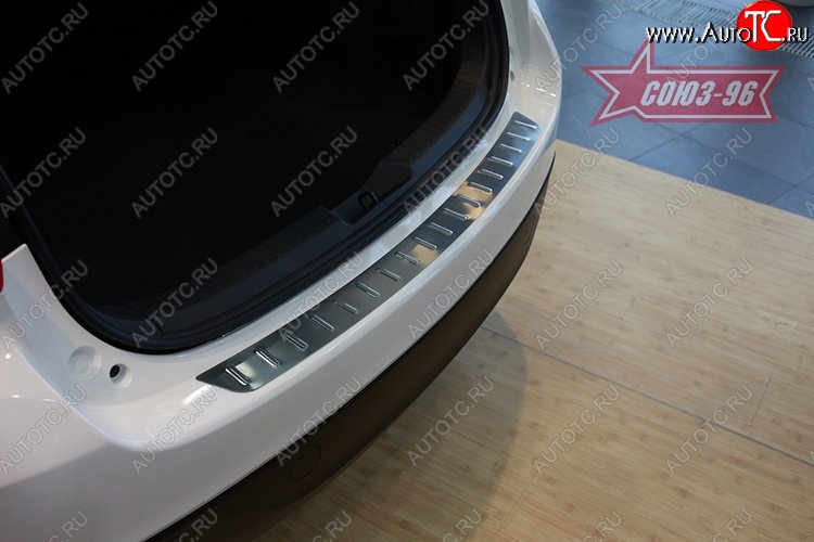 2 204 р. Накладка на задний бампер Souz-96 (штампованная) Mazda 3/Axela BM дорестайлинг, хэтчбэк (2013-2016)  с доставкой в г. Керчь