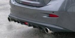 Диффузор заднего бампера Sport v2 Mazda 3/Axela  BM (2013-2016) дорестайлинг, хэтчбэк
