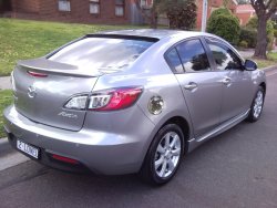 3 449 р. Козырёк на заднее стекло SPORT Mazda 3/Axela BK дорестайлинг седан (2003-2006) (Неокрашенный)  с доставкой в г. Керчь. Увеличить фотографию 2