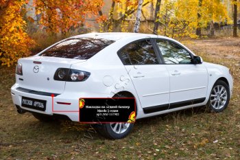1 099 р. Накладка на верхнюю часть заднего бампера RA  Mazda 3/Axela  BK (2003-2006) дорестайлинг седан  с доставкой в г. Керчь. Увеличить фотографию 3