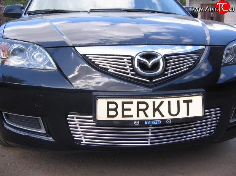 5 399 р. Декоративная вставка воздухозаборника Berkut Mazda 3/Axela BK дорестайлинг седан (2003-2006)  с доставкой в г. Керчь