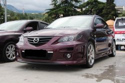 999 р. Реснички на фары RAVEN STYLE Mazda 3/Axela BK дорестайлинг седан (2003-2006) (Неокрашенные)  с доставкой в г. Керчь. Увеличить фотографию 3