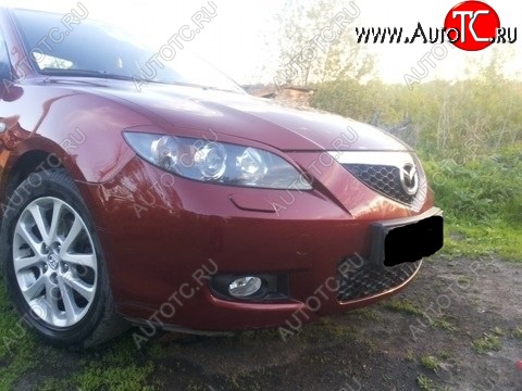 999 р. Реснички на фары RAVEN STYLE Mazda 3/Axela BK дорестайлинг седан (2003-2006) (Неокрашенные)  с доставкой в г. Керчь