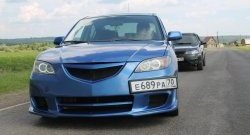8 499 р. Передний бампер Mazda Speed  Mazda 3/Axela  BK (2003-2006) дорестайлинг седан (Неокрашенный)  с доставкой в г. Керчь. Увеличить фотографию 2