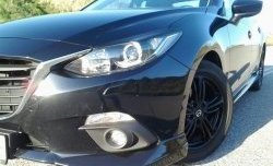 3 889 р. Клыки на передний бампер Style  Mazda 3/Axela  BM (2013-2016) дорестайлинг седан (Неокрашенные)  с доставкой в г. Керчь. Увеличить фотографию 2