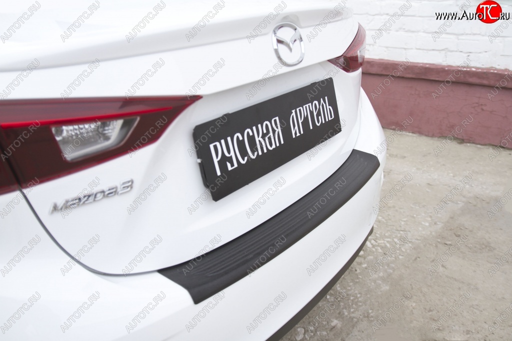 1 079 р. Накладка на задний бампер RA  Mazda 3/Axela  BM (2013-2016) дорестайлинг седан  с доставкой в г. Керчь