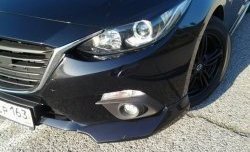 839 р. Реснички на фары M-Techno v2 Mazda 3/Axela BM дорестайлинг седан (2013-2016) (Неокрашенные)  с доставкой в г. Керчь. Увеличить фотографию 2