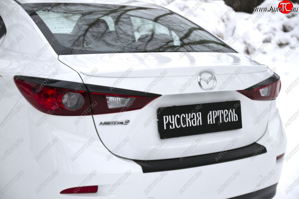 889 р. Реснички на фонари RA Mazda 3/Axela BM дорестайлинг седан (2013-2016) (Неокрашенные)  с доставкой в г. Керчь