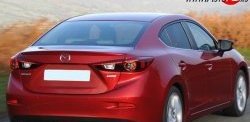 1 699 р. Лип спойлер M-VRS Mazda 3/Axela BM дорестайлинг седан (2013-2016) (Неокрашенный)  с доставкой в г. Керчь. Увеличить фотографию 3
