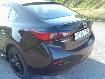 1 069 р. Реснички на фары KURAJ Mazda 3/Axela BM дорестайлинг седан (2013-2016) (Неокрашенные)  с доставкой в г. Керчь. Увеличить фотографию 5