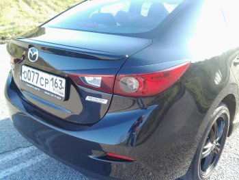 1 069 р. Реснички на фары KURAJ Mazda 3/Axela BM дорестайлинг седан (2013-2016) (Неокрашенные)  с доставкой в г. Керчь. Увеличить фотографию 3