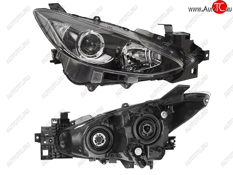 5 999 р. Правая передняя фара SAT (Евросвет)  Mazda 3/Axela  BM (2013-2016) дорестайлинг седан, дорестайлинг, хэтчбэк  с доставкой в г. Керчь